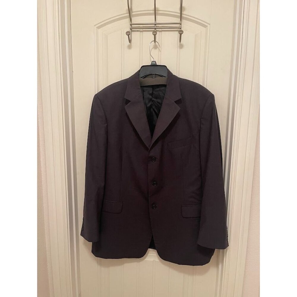 Brooks Brothers 3 Button‎ 346 Mens Wool Stretch Blazer Jacket Size 46M Black
